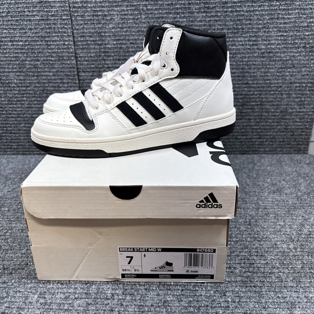 Adidas Break Start Mid Women's Athletic Shoe White Sneaker Size 7(0004)